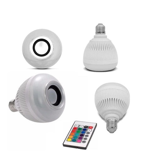 Ilumine e Encante: Lâmpada Bluetooth de LED com Caixa de Som e Controle RGB 12W