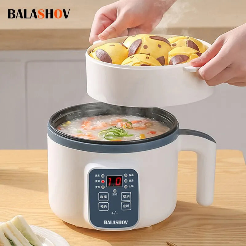 Fogão de Arroz Elétrico Multicooker – Camada Dupla, Antiaderente e Inteligente para Refeições Perfeitas