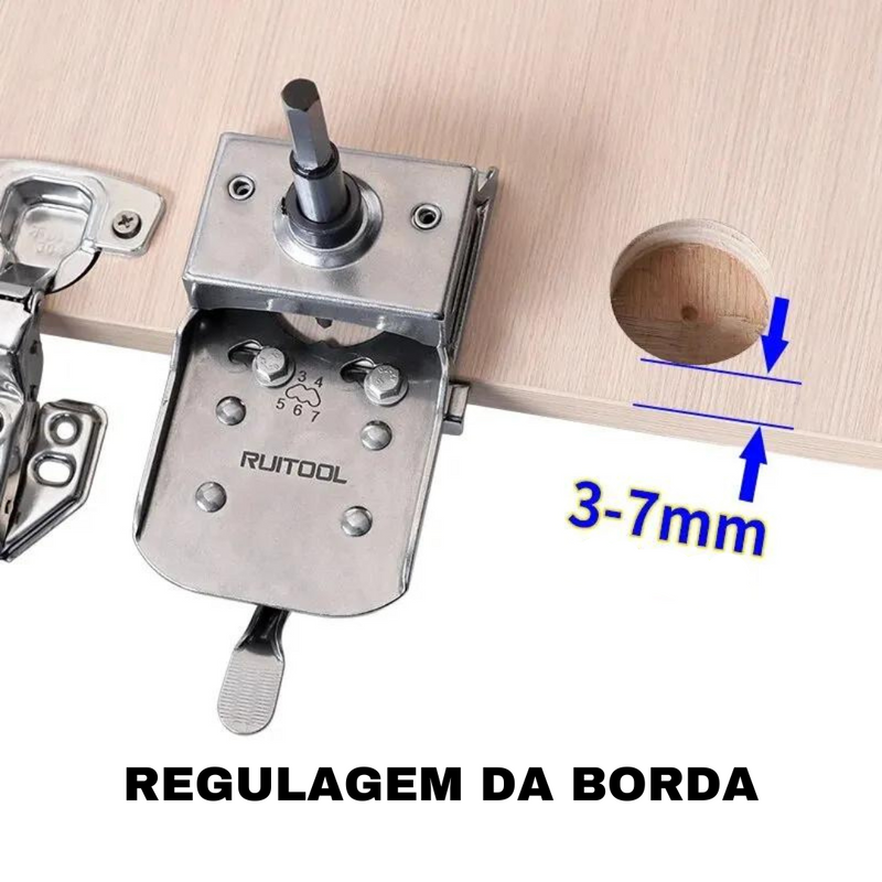 Kit Gabarito de furo pra Dobradiça