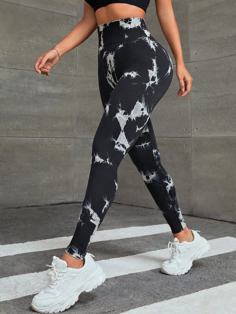 Legging Tie- Dye black