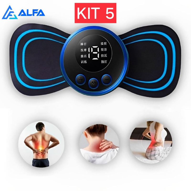 Kit Premium: 5 Mini Massageadores de Cervical Elétrico Portátil – Alívio Imediato para Dores e Tensão Muscular”