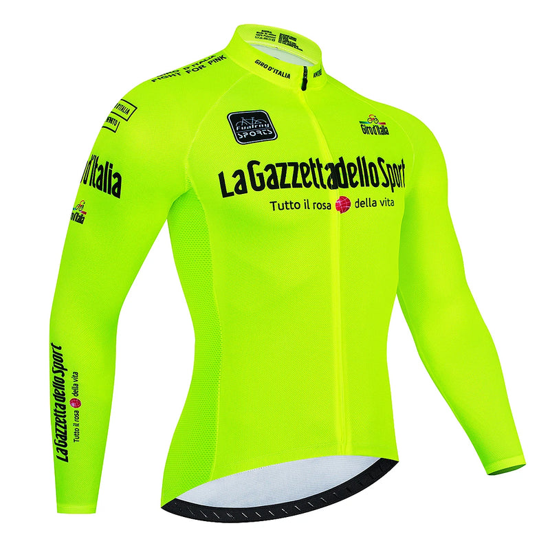 Camisa de Ciclismo Tour De Italy: Conforto e Performance Premium para Seus Desafios de Outono!”