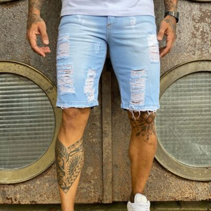 Shorts Masculinos Jeans Rasgados: Estilo Fashion e Conforto em um Só Produto - Aproveite o Outlet de Fábrica!